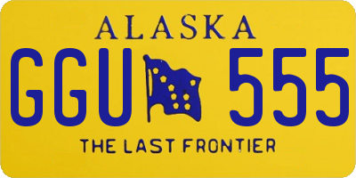AK license plate GGU555