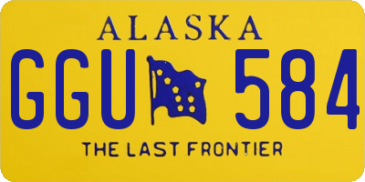 AK license plate GGU584
