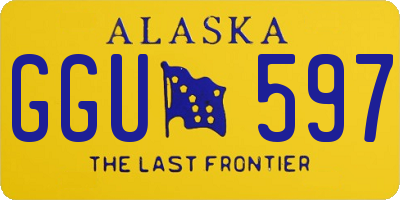 AK license plate GGU597