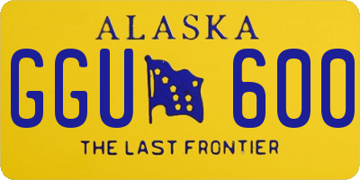 AK license plate GGU600
