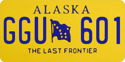 AK license plate GGU601