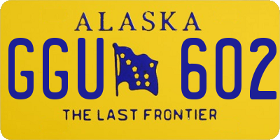 AK license plate GGU602