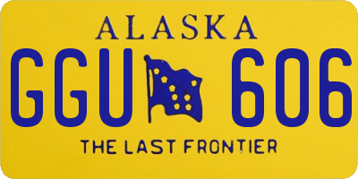 AK license plate GGU606