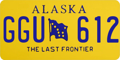 AK license plate GGU612