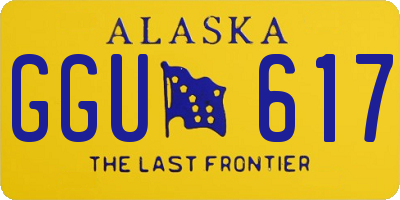 AK license plate GGU617