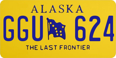 AK license plate GGU624