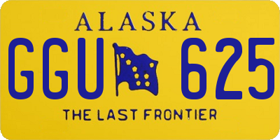 AK license plate GGU625
