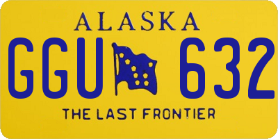 AK license plate GGU632