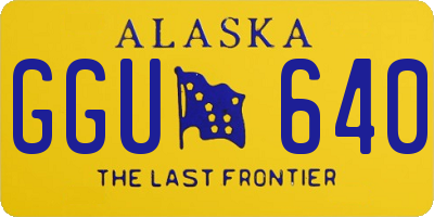 AK license plate GGU640