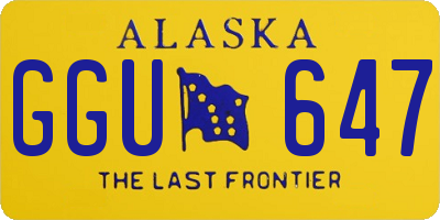 AK license plate GGU647