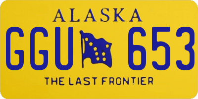 AK license plate GGU653
