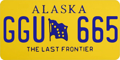 AK license plate GGU665