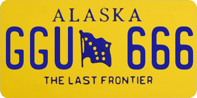 AK license plate GGU666