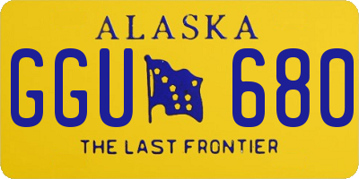 AK license plate GGU680