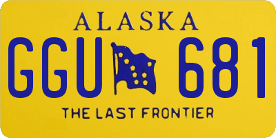 AK license plate GGU681
