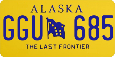 AK license plate GGU685