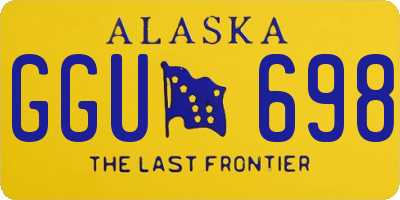 AK license plate GGU698