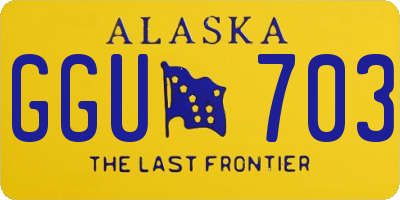 AK license plate GGU703