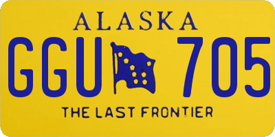 AK license plate GGU705