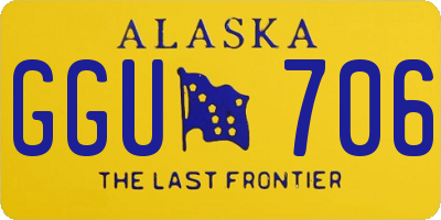 AK license plate GGU706