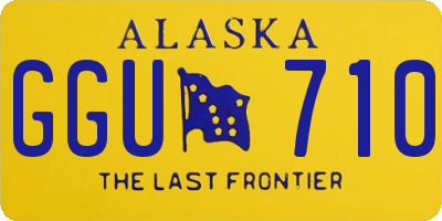 AK license plate GGU710