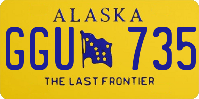 AK license plate GGU735