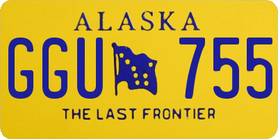 AK license plate GGU755