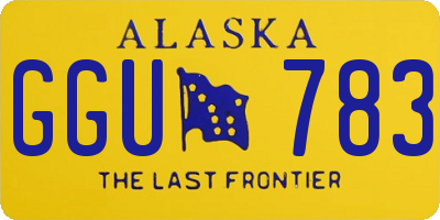 AK license plate GGU783