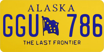 AK license plate GGU786