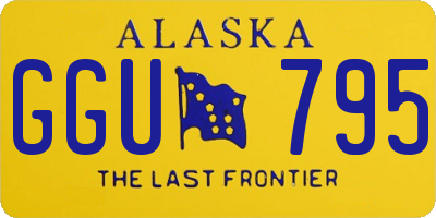 AK license plate GGU795