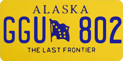 AK license plate GGU802