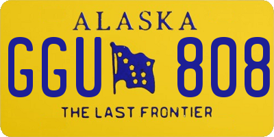 AK license plate GGU808