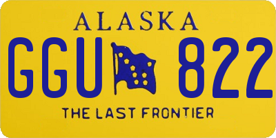 AK license plate GGU822