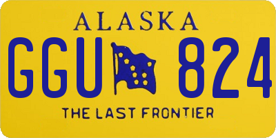 AK license plate GGU824