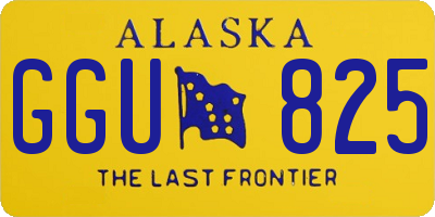 AK license plate GGU825