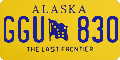 AK license plate GGU830