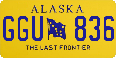AK license plate GGU836
