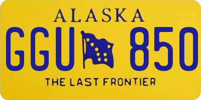 AK license plate GGU850