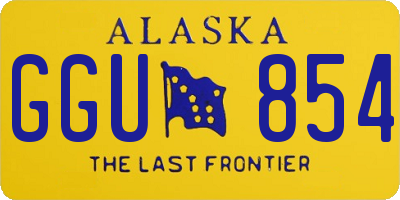 AK license plate GGU854