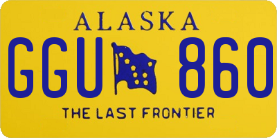 AK license plate GGU860