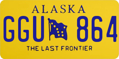 AK license plate GGU864