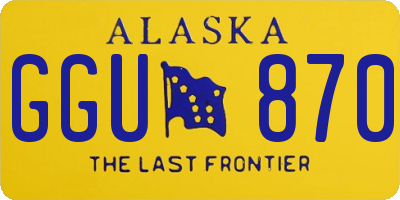 AK license plate GGU870