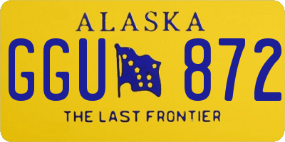 AK license plate GGU872