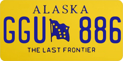 AK license plate GGU886