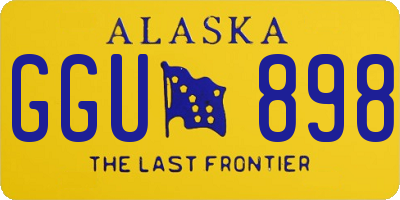 AK license plate GGU898
