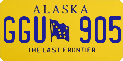 AK license plate GGU905