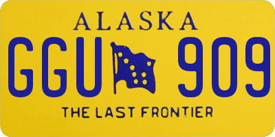 AK license plate GGU909