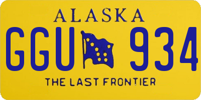 AK license plate GGU934