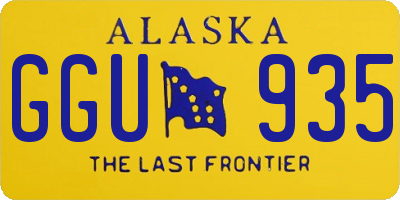AK license plate GGU935