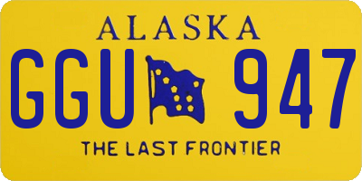 AK license plate GGU947
